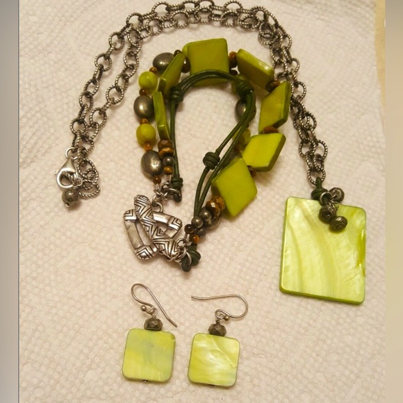 SILPADA Mother of Pearl Bracelet RETIRED Green - Picture 6 of 8